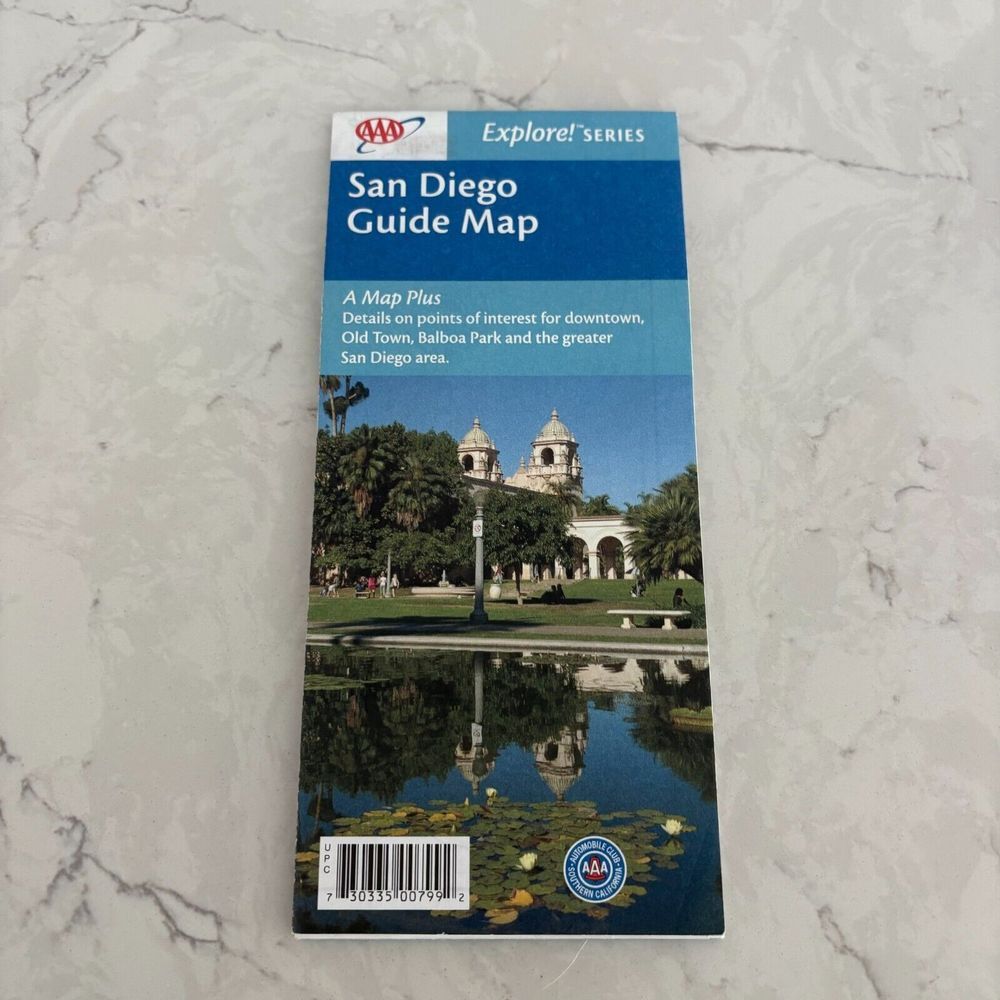 AAA‎ Explore Series San Diego City California State USA Travel Guide Map 2009